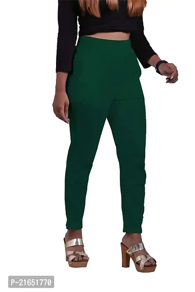 Women's Lycra Slub Cotton Stretchable Potli Trouser Pant (Cigarette Pant)-thumb4