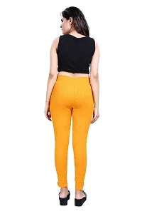 Aurpail Women's Lycra Rayon Cotton Stretchable Lining Trouser Pant (2XL, Yellow)-thumb1