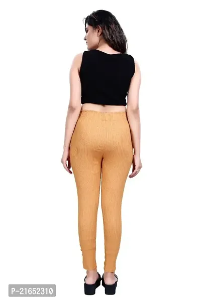 Aurpail Women's Lycra Rayon Cotton Stretchable Lining Trouser Pant (2XL, Cream)-thumb3