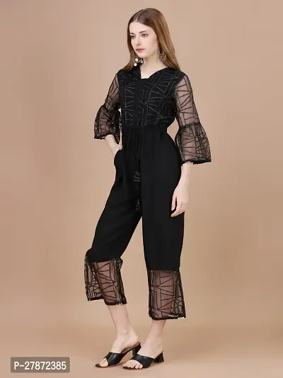 Women Embellished Jumpsuit with Side Pockets-thumb4