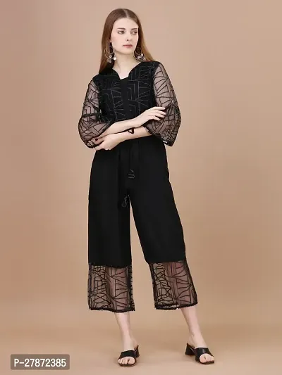 Women Embellished Jumpsuit with Side Pockets-thumb5
