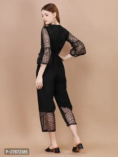 Women Embellished Jumpsuit with Side Pockets-thumb2