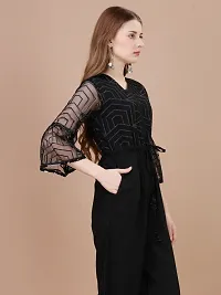 Women Embellished Jumpsuit with Side Pockets-thumb2