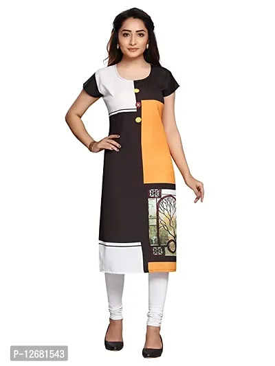 Elegant Printed Cotton Kurta For Women-thumb0