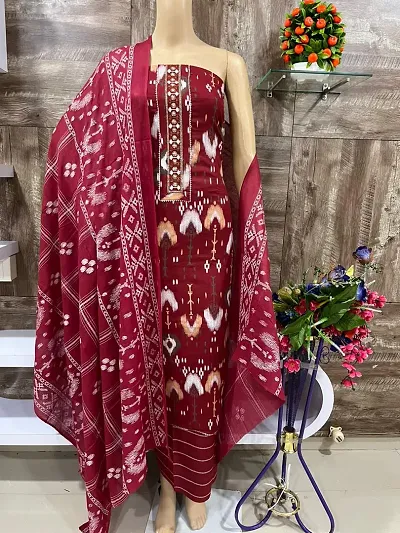 Fancy Cotton Printed Dress Material with Dupatta