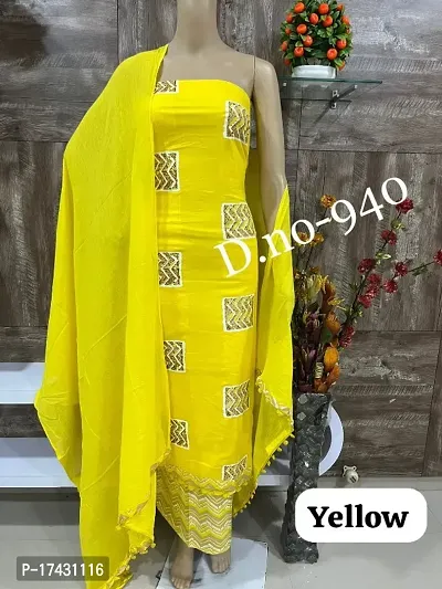 Fancy Cotton Unstitched Dress Material for Women