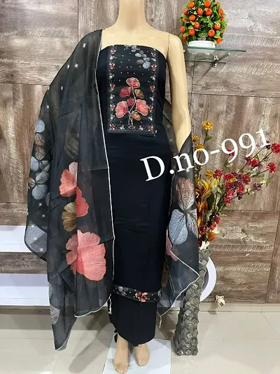 Stylish Cotton Printed Dress Material with Dupatta