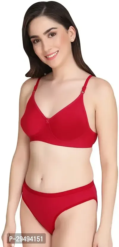 Classic Cotton Blend Solid Lingerie set for Women-thumb2