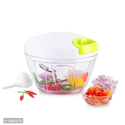 Mini Handy And Compact Chopper With 3 Blades For Effortlessly Chopping Vegetables And Fruits For Your Kitchen Green, 400 Ml-thumb0