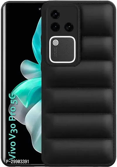 Back Cover For Vivo V30 Pro 5G Vivo V30 5G Black Grip Case Silicon Pack Of 1-thumb3