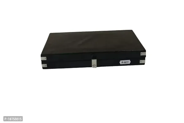 DOOR STEP SHOPPING P-Set Lether Box Storage Box, Display Box Multiple (12) 12""x 8"" INCH (Black)-thumb0