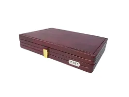 DOOR STEP SHOPPING P-SetLether Velvet Box Storage Box, Display Box Multiple (12) 12""x 8"" INCH (Brown)-thumb1