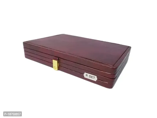 DOOR STEP SHOPPING P-SetLether Velvet Box Storage Box, Display Box Multiple (12) 12""x 8"" INCH (Brown)-thumb2