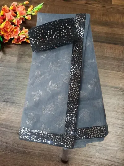 Classic Organza Saree with Blouse Piece for Women