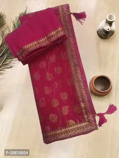 Fancy Organza saree With Sequence Blouse
