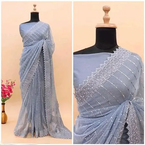 Classic Lycra Saree with Blouse piece