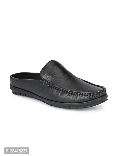 Stylish Black Canvas Solid Loafers Shoes For Men-thumb0