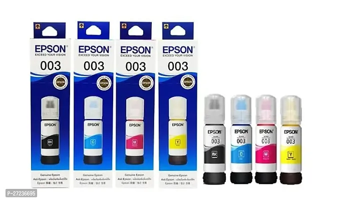 New 003 65ml Ink Bottle Magenta, Yellow, Cyan, Black Compatible With L3110 -L3101- L3150 -L4150 -L4160 -L6160-L6170-L6190 Printer Models-thumb2