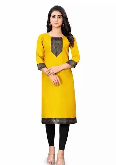 Stylish Cotton Straight Printed Kurtis