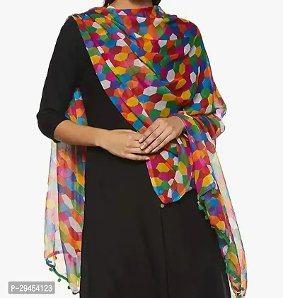 Elite Multicoloured Cotton Blend Printed Dupattas For Women-thumb0