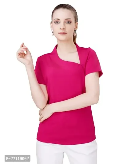 Elegant Pink Lycra Top For Women-thumb0