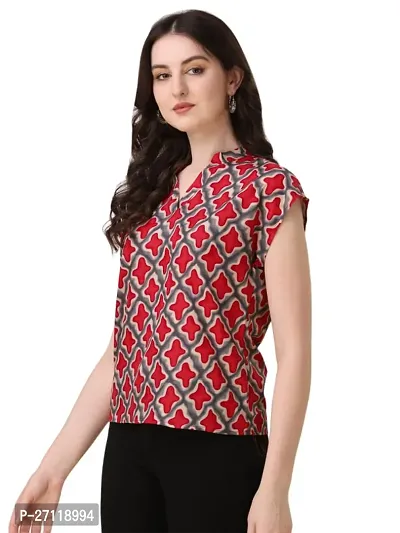 Elegant Multicoloured Polyester Top For Women
