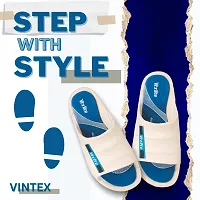 Men stylish white BLUE  slippers-thumb3