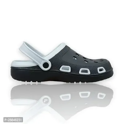 Men stylish BLK GREY CLOGS-thumb2