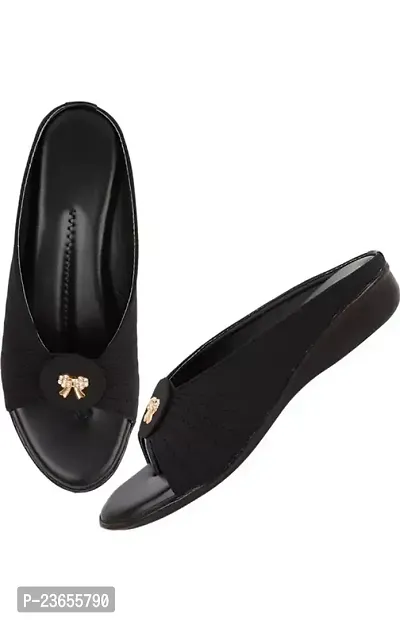 Elegant Black PU  Sandals For Women