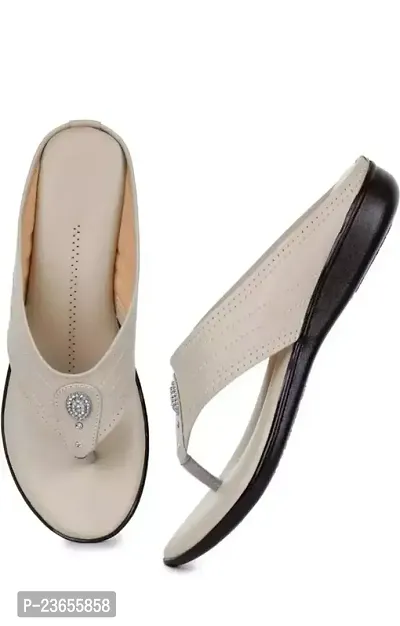 Elegant White Synthetic  Sandals For Women-thumb0