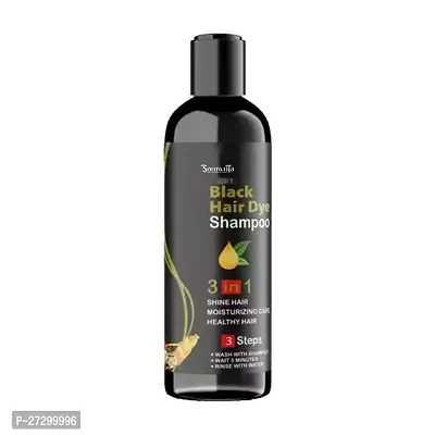 3 in 1 Hair Dye Instant Black Hair Shampoo for Women  Men 100% Coverage Shampoo 100ml (Black) (1)-thumb0