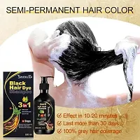 Organic Shampoo Herbal 3 in 1 Hair Dye Instant Black Hair Shampoo Men Women_09  (300 ml)-thumb1