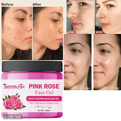 Somwrita Rose Face Gel For Skin Lightening  Tan Removal Face Gel 100Ml-thumb0