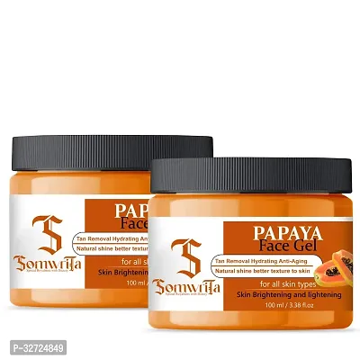 Papaya Face Gel For Glowing and Smoothing Skin - 100ml (Pack of 2)-thumb0