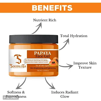 Papaya Face Gel For Glowing and Smoothing Skin - 100ml-thumb3