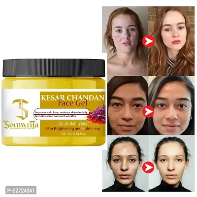 Kesar  Chandan Face Gel For Skin Lightening  Tan Removal Face Gel Each 100ml (PACK OF 2)-thumb2