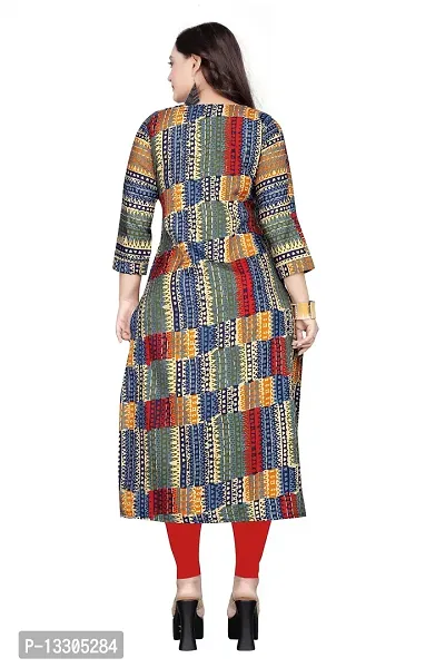 Elegant Cotton Blend Printed Kurta For Women-thumb2