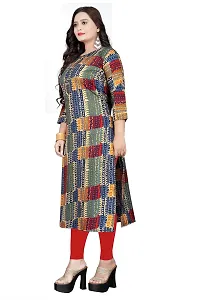 Elegant Cotton Blend Printed Kurta For Women-thumb2