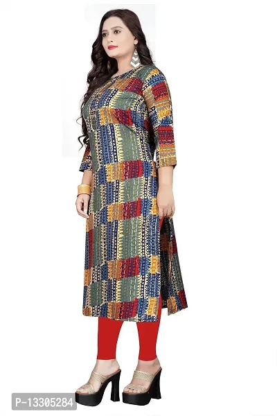 Elegant Cotton Blend Printed Kurta For Women-thumb3