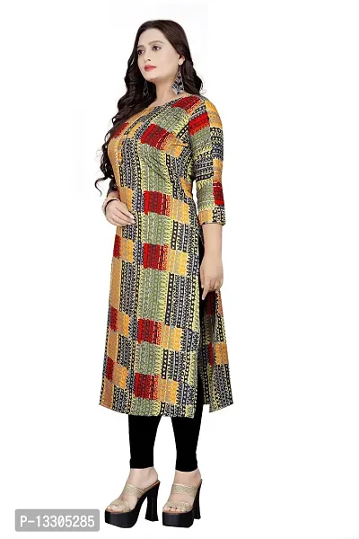 Elegant Cotton Blend Printed Kurta For Women-thumb3