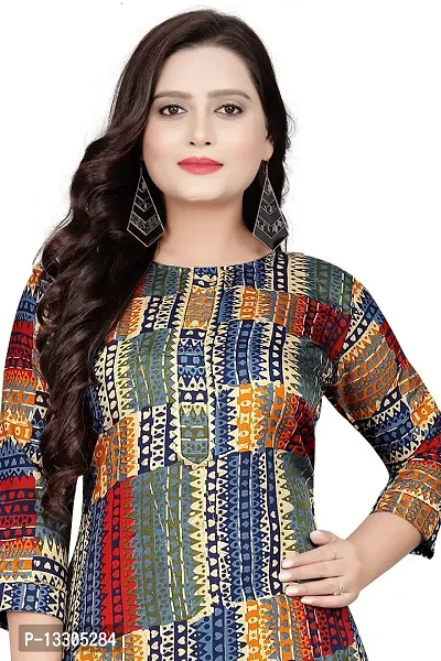 Elegant Cotton Blend Printed Kurta For Women-thumb4