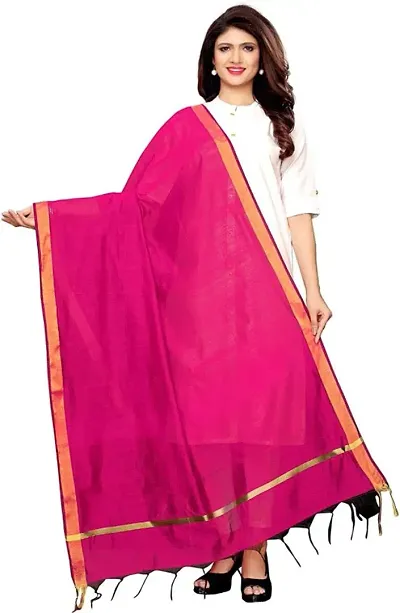 Solid Chanderi Silk Dupatta