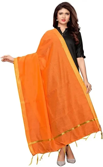 Latest Attractive Cotton Silk Zari Dupatta For Women's