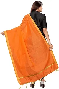 Solid Orange Silk Dupatta-thumb1