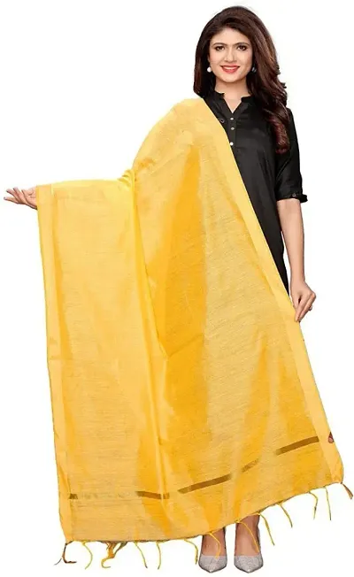 Latest Attractive Cotton Silk Zari Dupatta For Women's