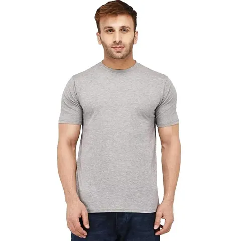 Men's Solid Round Neck Tees