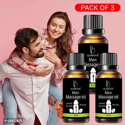 Glamova Men Massage oil Pack  Of 3 Each 30 mi
