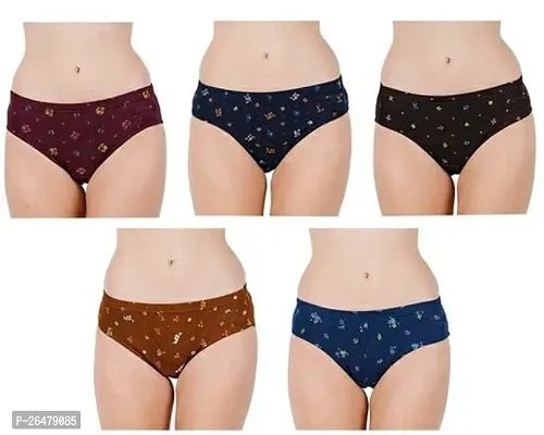 Cotton soft Printed Panty Briefs multicolor (Pack of 5)-thumb0