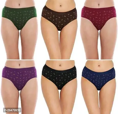 Cotton soft Printed Panty Briefs multicolor (Pack of 6)