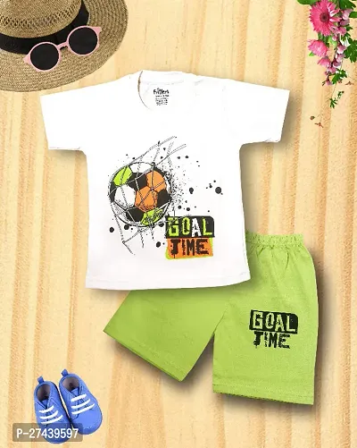 Classic Printed T-Shirts with Shorts for Kids-thumb0